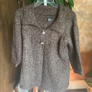 BCBG Maxazria Brown Button Up Cardigan